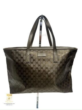 Gucci Metallic Tote Bag Zip Top XC